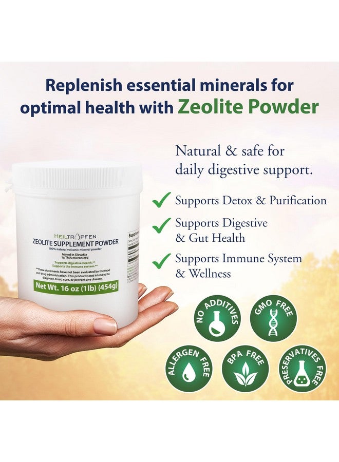 Heiltropfen Zeolite Powder | Dietary Supplement 1 Pound - 454 g | Detox | Clinoptilolite 94+-3% | Activated | Natural Mineral Dust | Ultra FINE Less-Than 2 µm - Image 4