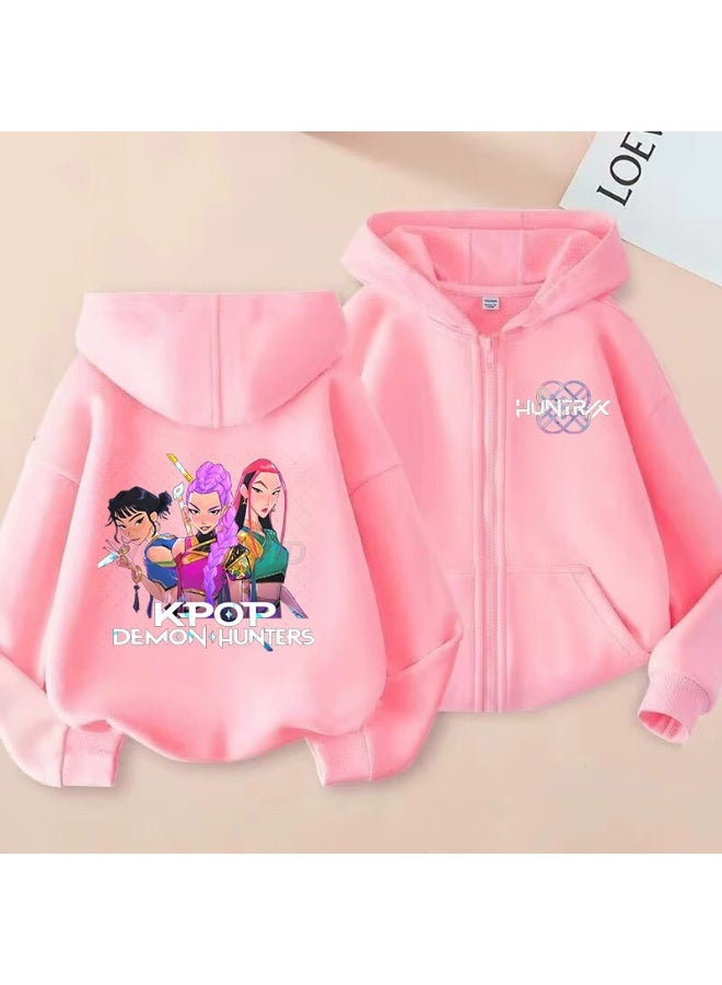 general سويت شيرت هودي مزخرف بأسلوب كيبوب الكوري للأولاد والبنات بزي مريح لفصل الخريف والشتاء - Image 1