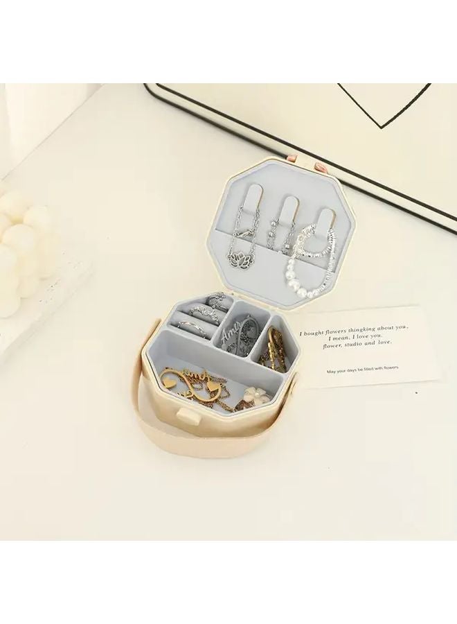 Purple Jewelry Organizer Box Portable Plastic Storage For Earrings Rings Necklaces - Image 5