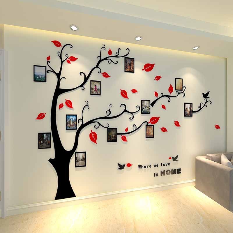 Po Tree 3D Acrylic Stereo Wall Stickers Living Room Sofa Tv Background Wall Restaurant Entrance Bedroom Decoration Stickers - Image 4