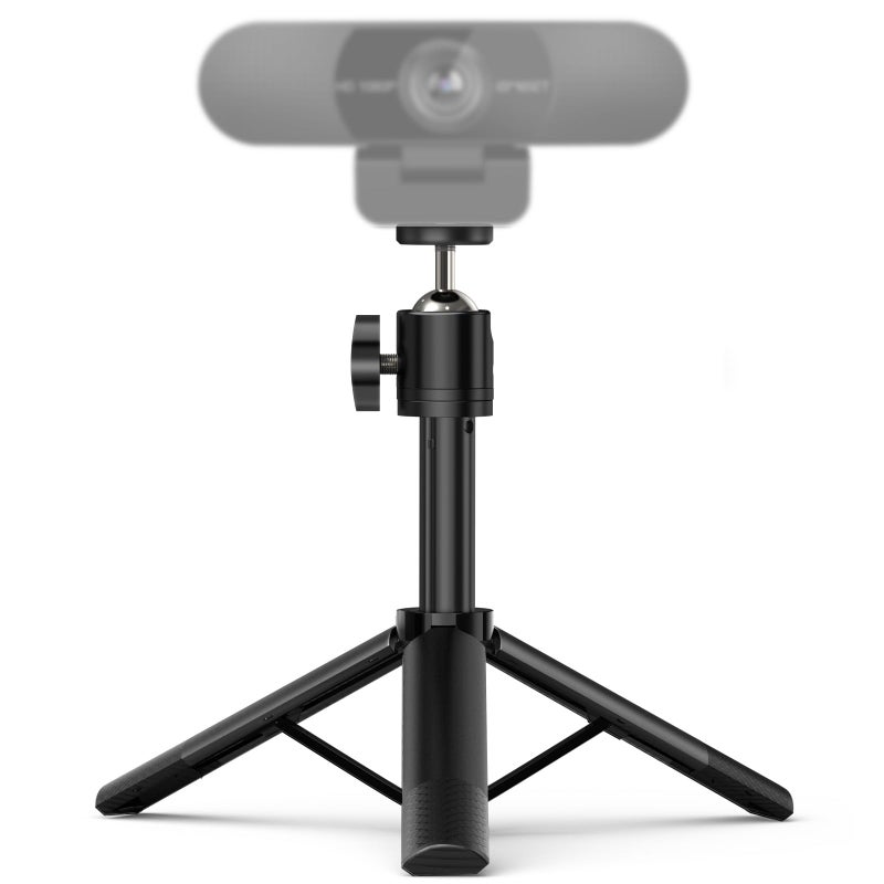 eMeet Webcam Tripod, EMEET Professional Webcam Mini Tripod, Adjustable Heights with 360Â° Swivel Head, Portable&Lightweight, Stable Use, Universal Compatible for Most Webcams/Phones/GoPros/Mirrorless Cameras - Image 1