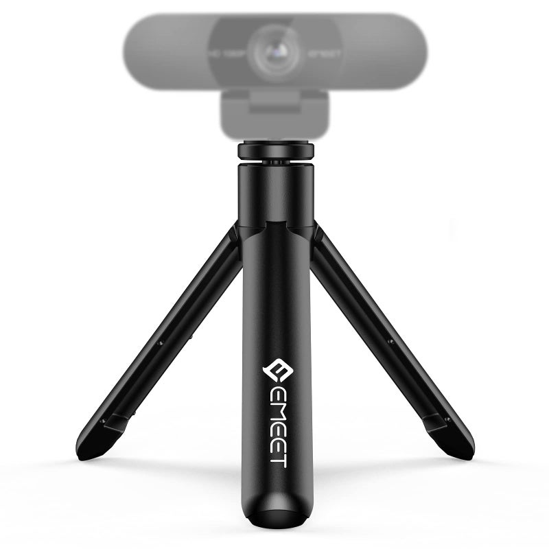 eMeet Webcam Tripod, EMEET Professional Webcam Mini Tripod, Adjustable Heights with 360Â° Swivel Head, Portable&Lightweight, Stable Use, Universal Compatible for Most Webcams/Phones/GoPros/Mirrorless Cameras - Image 4