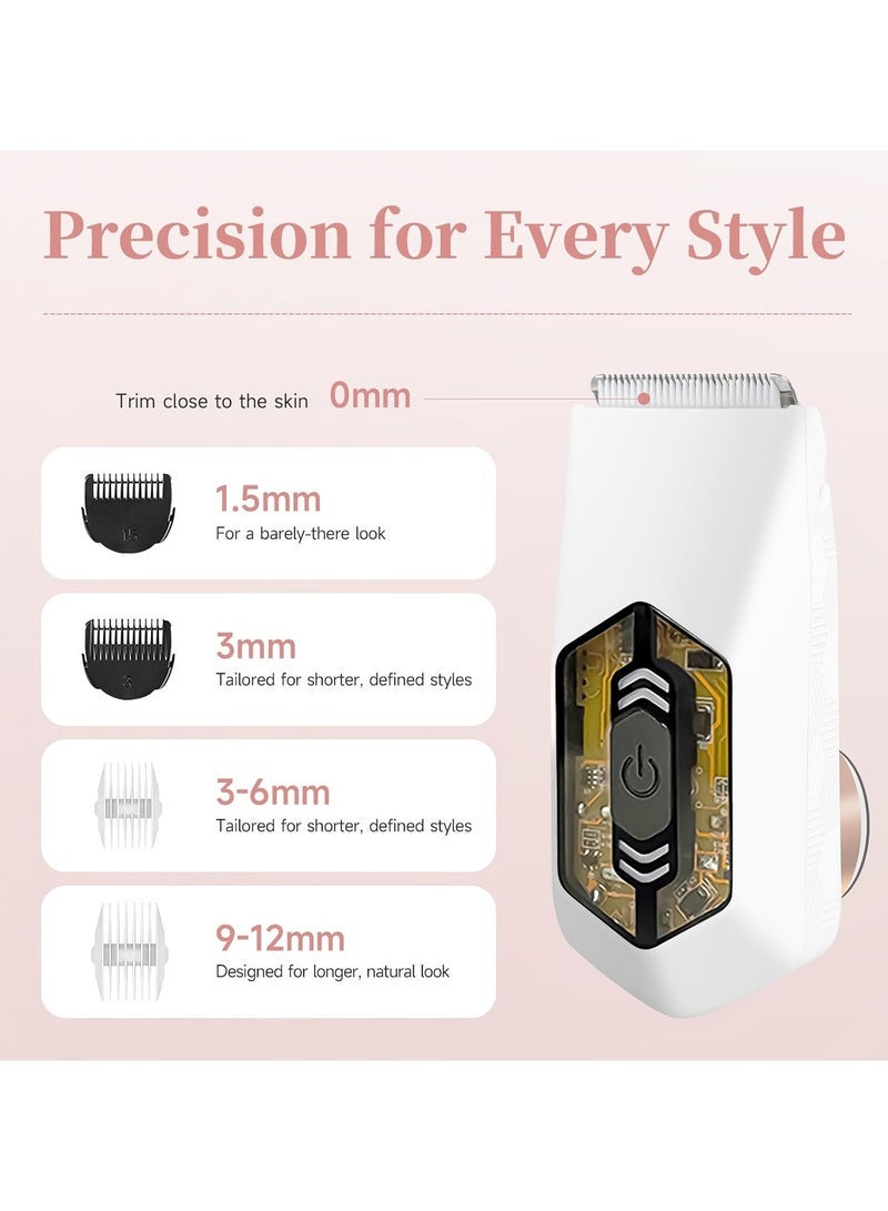 general Electric Razors for Women - 2 in 1 Womens Electric Shaver Bikini Trimmer IPX6 Waterproof Private Area Hair Trimmer for Sensitive Skin Painless Body Hair Removal for Bikini Underarm Legs Arms Face - Image 5