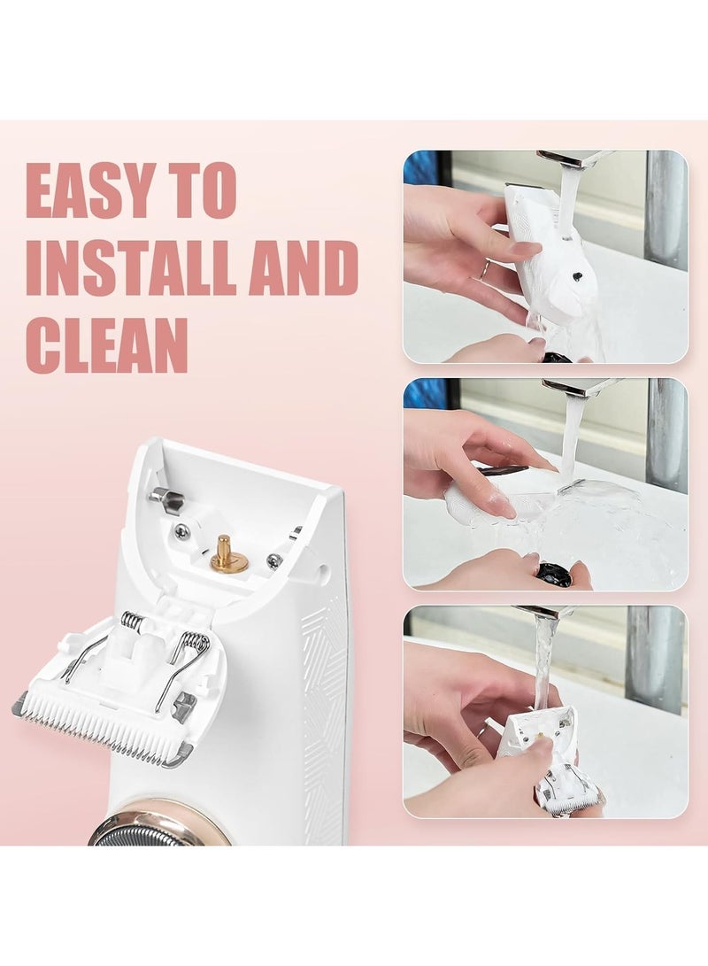 general Electric Razors for Women - 2 in 1 Womens Electric Shaver Bikini Trimmer IPX6 Waterproof Private Area Hair Trimmer for Sensitive Skin Painless Body Hair Removal for Bikini Underarm Legs Arms Face - Image 3