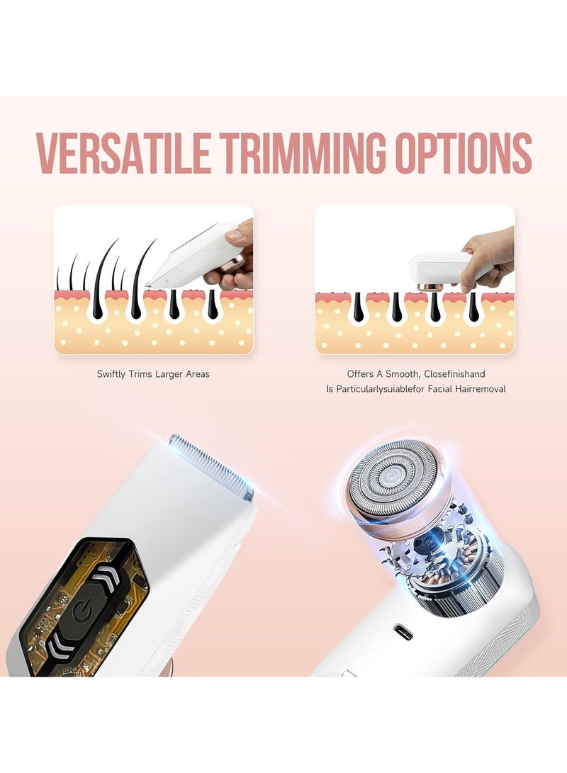 general Electric Razors for Women - 2 in 1 Womens Electric Shaver Bikini Trimmer IPX6 Waterproof Private Area Hair Trimmer for Sensitive Skin Painless Body Hair Removal for Bikini Underarm Legs Arms Face - Image 2