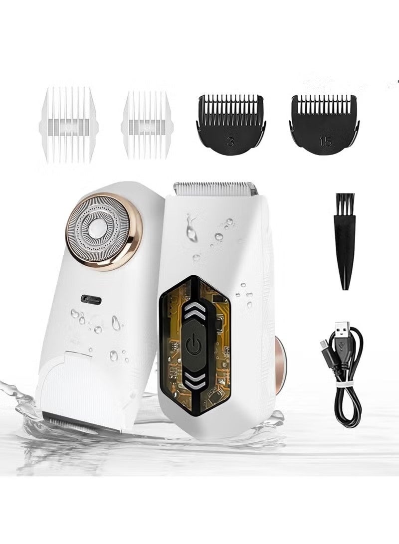 general Electric Razors for Women - 2 in 1 Womens Electric Shaver Bikini Trimmer IPX6 Waterproof Private Area Hair Trimmer for Sensitive Skin Painless Body Hair Removal for Bikini Underarm Legs Arms Face - Image 1