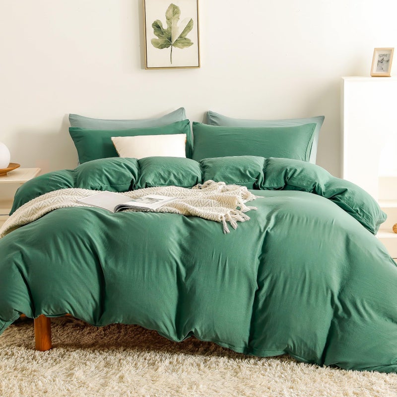 OAITE Duvet Cover,Protects and Covers Your Comforter/Duvet Insert,Luxury 100% Super Soft Microfiber,Queen Size,3 Piece Duvet Cover Set Includes 2 Pillow Shams - Image 3