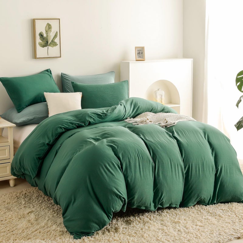 OAITE Duvet Cover,Protects and Covers Your Comforter/Duvet Insert,Luxury 100% Super Soft Microfiber,Queen Size,3 Piece Duvet Cover Set Includes 2 Pillow Shams - Image 2