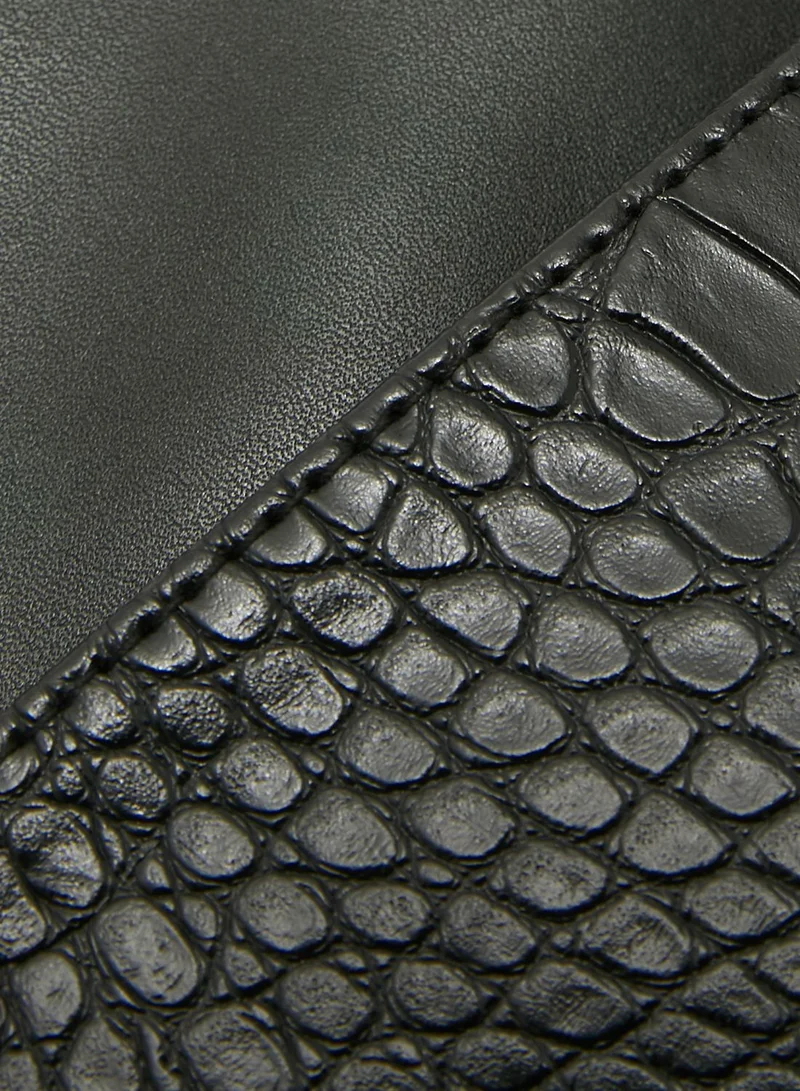 Ginger Croc Front Pocket Crossbody Camera Bag