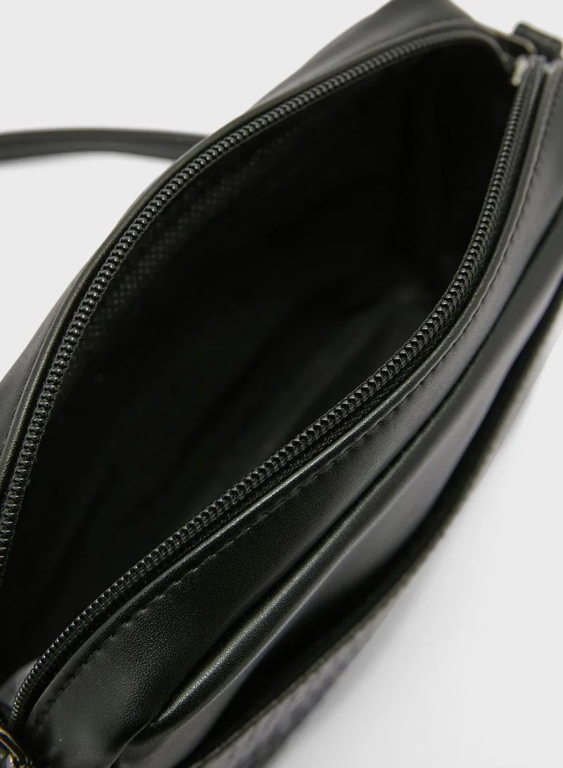 Ginger Croc Front Pocket Crossbody Camera Bag