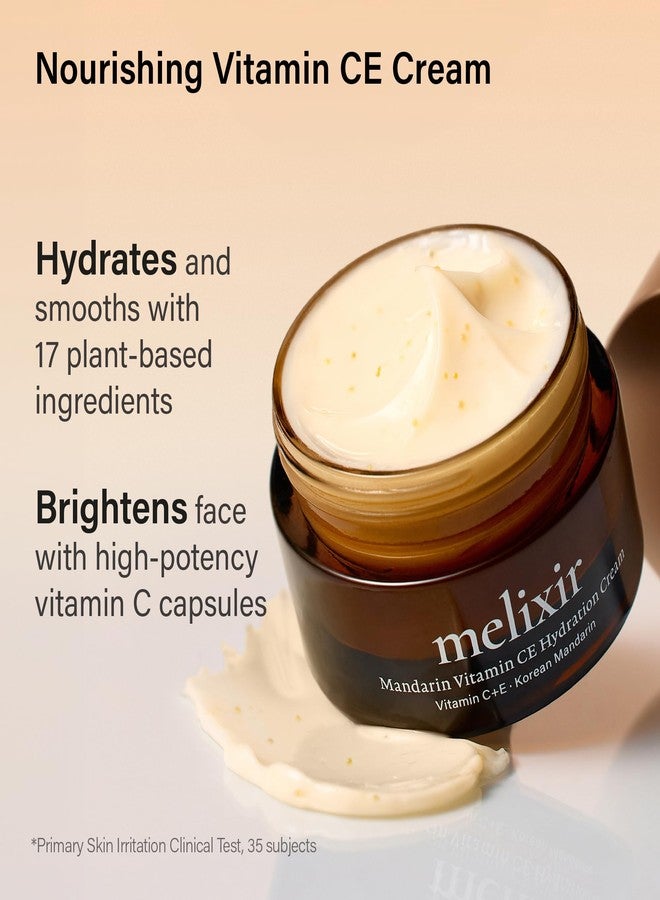 Melixir Mandarin Vitamin CE Hydration Cream, Niacinamide & Panthenol, Vitamin Capsules for Skin Radiance & Uneven Tone, Daily Face Moisturizer for Dry and Dull Skin, Korean Skincare (1.0 fl.oz./30ml) - Image 3