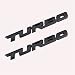 JINZHAO 2PcsPair 3D Turbo Metal Decal Car Side Fender Rear Trunk Emblem Badge Sticker Decals Replacement Universal for All Cars Black - Image 2