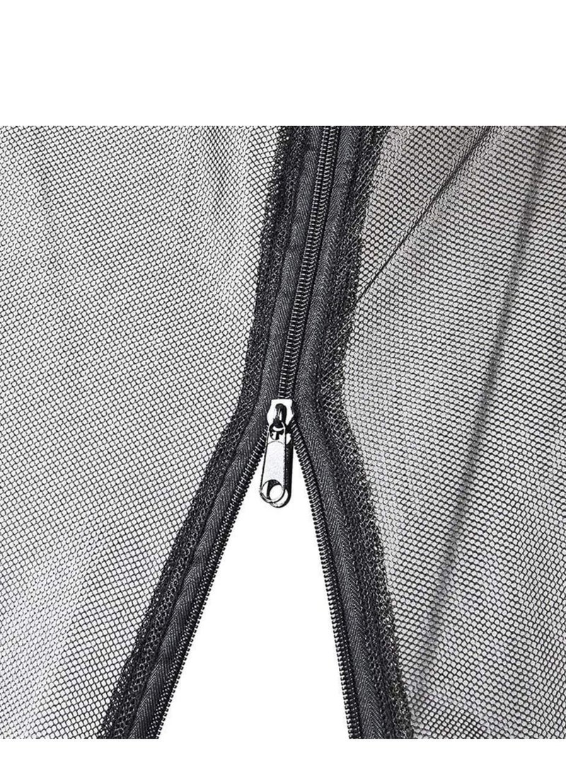 Generic - Patio Umbrella Mosquito Netting - Polyester Mesh Screen with Zipper Opening and Water Tube at Base to Hold in Place - Helps Protect from Mosquitoes - Fits 9FT Umbrellas and Patio Tables - White - Image 1
