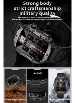 LIGE LIGE 1.96 HD Screen 420 mAh Sports Smart Watch Men Waterproof Bluetooth Calling Health Monitoring 100+ Sports Mode Men Smart Watches Black  - Image 5