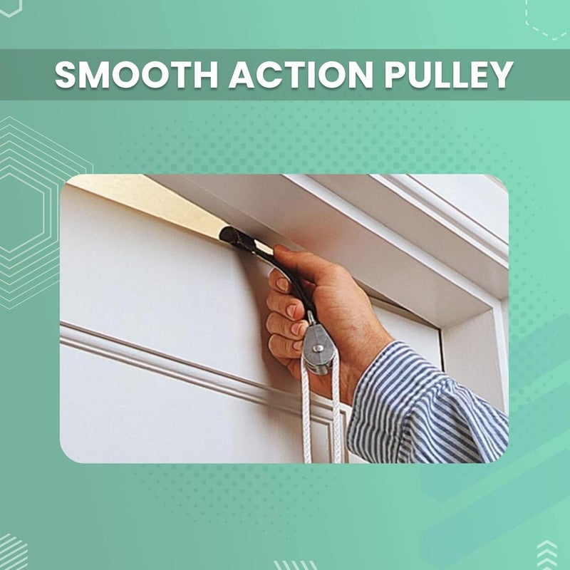 UTC Shoulder Pulley with Rope & Door Strap | Exercise Equipment for Frozen Shoulder, Hand & Arm Rehabilitation | Smooth Action Pulley with Nylon Rope - Image 5