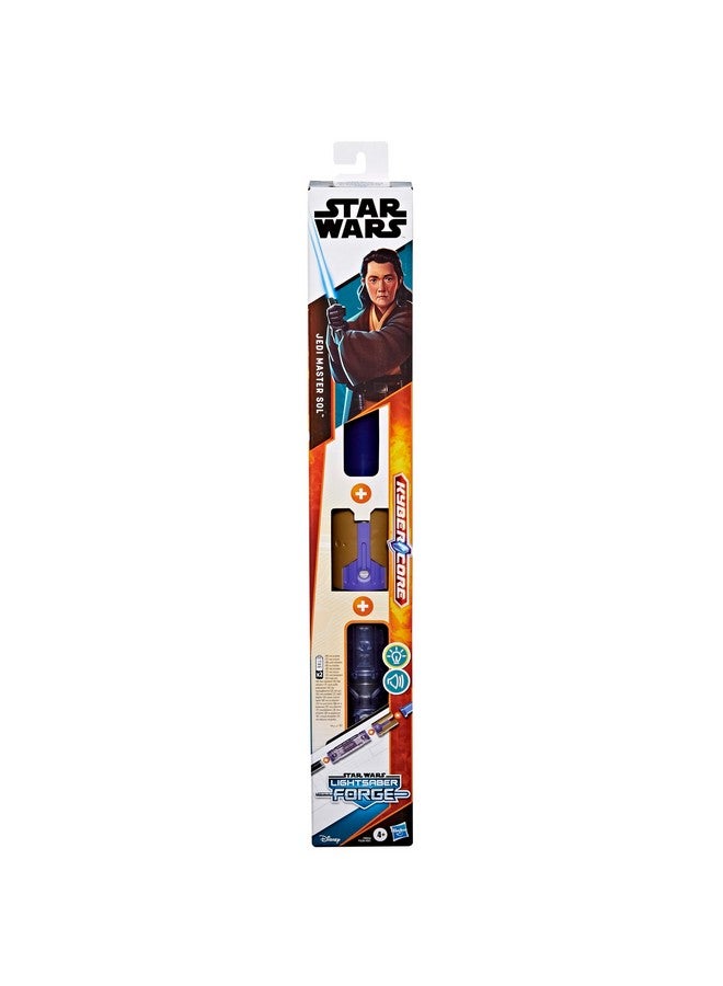 STAR WARS STAR WARS Lightsaber Forge Kyber Core Jedi Master Sol, Officially Licensed Blue Customizable Electronic Lightsaber, Toys for 4 Year Old Boys and Girls & Up - Image 2
