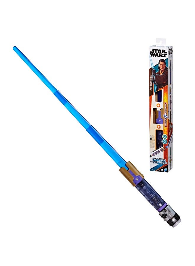STAR WARS STAR WARS Lightsaber Forge Kyber Core Jedi Master Sol, Officially Licensed Blue Customizable Electronic Lightsaber, Toys for 4 Year Old Boys and Girls & Up - Image 5