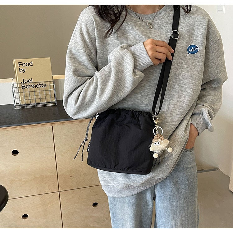 Trendy Nylon Bucket Bag for Women 2026 Summer School Shoulder Crossbody - Image 3