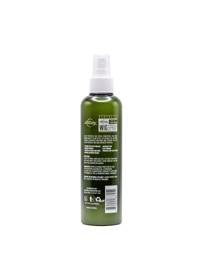 AllDay Locks - Synthetic Wig Spray | Revitalizes & Refreshes | Cleanses & Extends Lifespan of Wigs & Hairpieces | Soft & Fresh Leave-In Conditioner, Grape Scent | 8 oz - Image 1