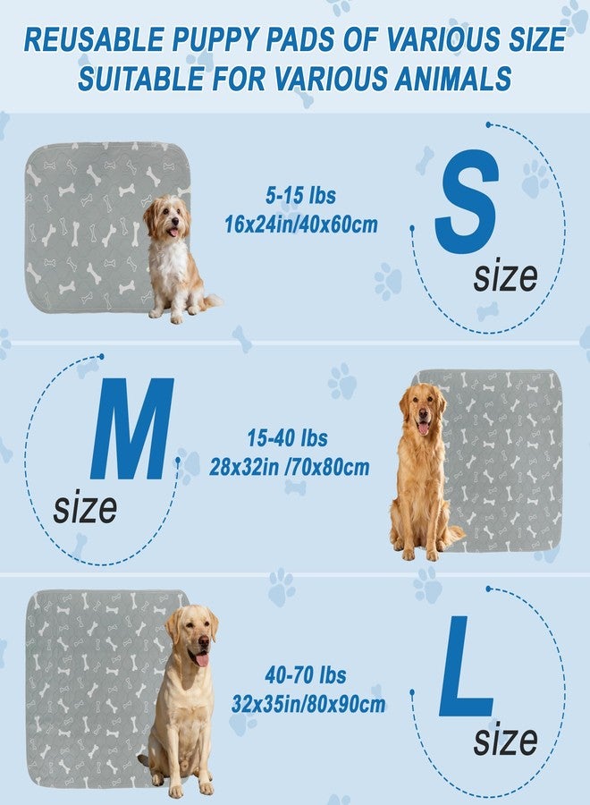 GLIDESMOOTH Unique Bargains Washable Pee Pads for Dogs, Reusable & Leak-Proof, Puppy Pad for Pet Training, Crate, Car, Small, Gray - Image 3