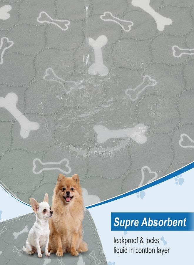 GLIDESMOOTH Unique Bargains Washable Pee Pads for Dogs, Reusable & Leak-Proof, Puppy Pad for Pet Training, Crate, Car, Small, Gray - Image 2