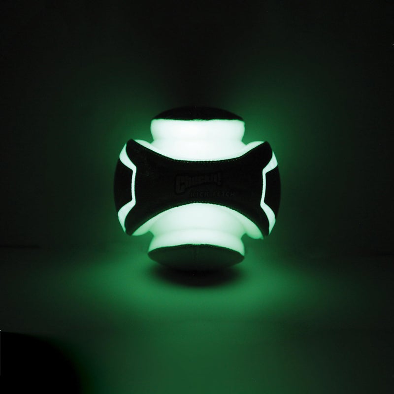 Chuckit! Kick Fetch Max Glow Ball, Large (8 Inch) Glow in the Dark Dog Toy - Image 2