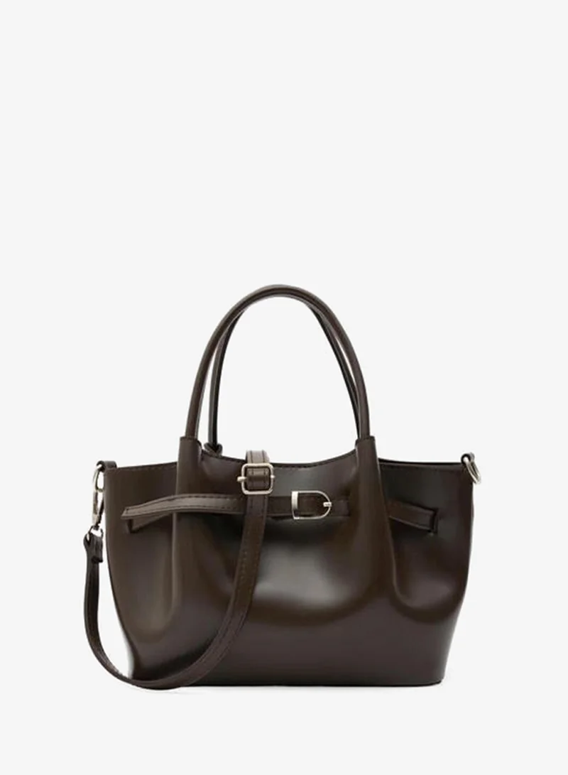Shule Bags Polka Belt Hand and Crossbody Bag – Coffee.