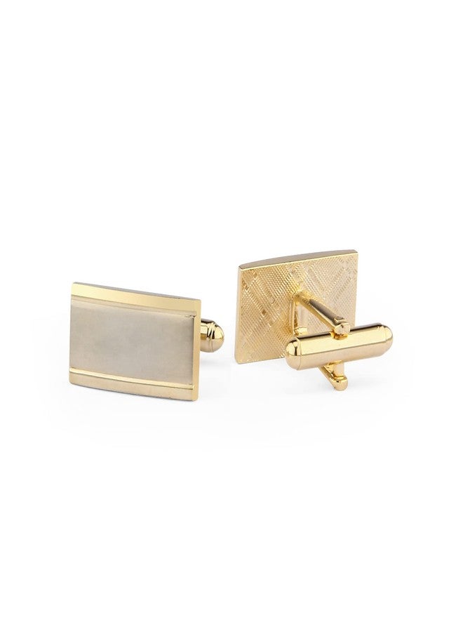wynameleri Enamel Cufflinks Classic Black Set in Gift Box for Men Gold - Image 1