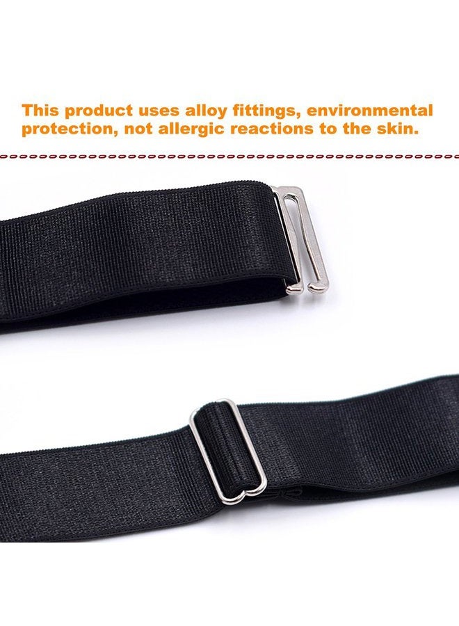 Kedofe Mens shirt stays upgrade adjustable elastic garter military shirts holder with non-slip locking clamps, clip socks style, l - Image 3