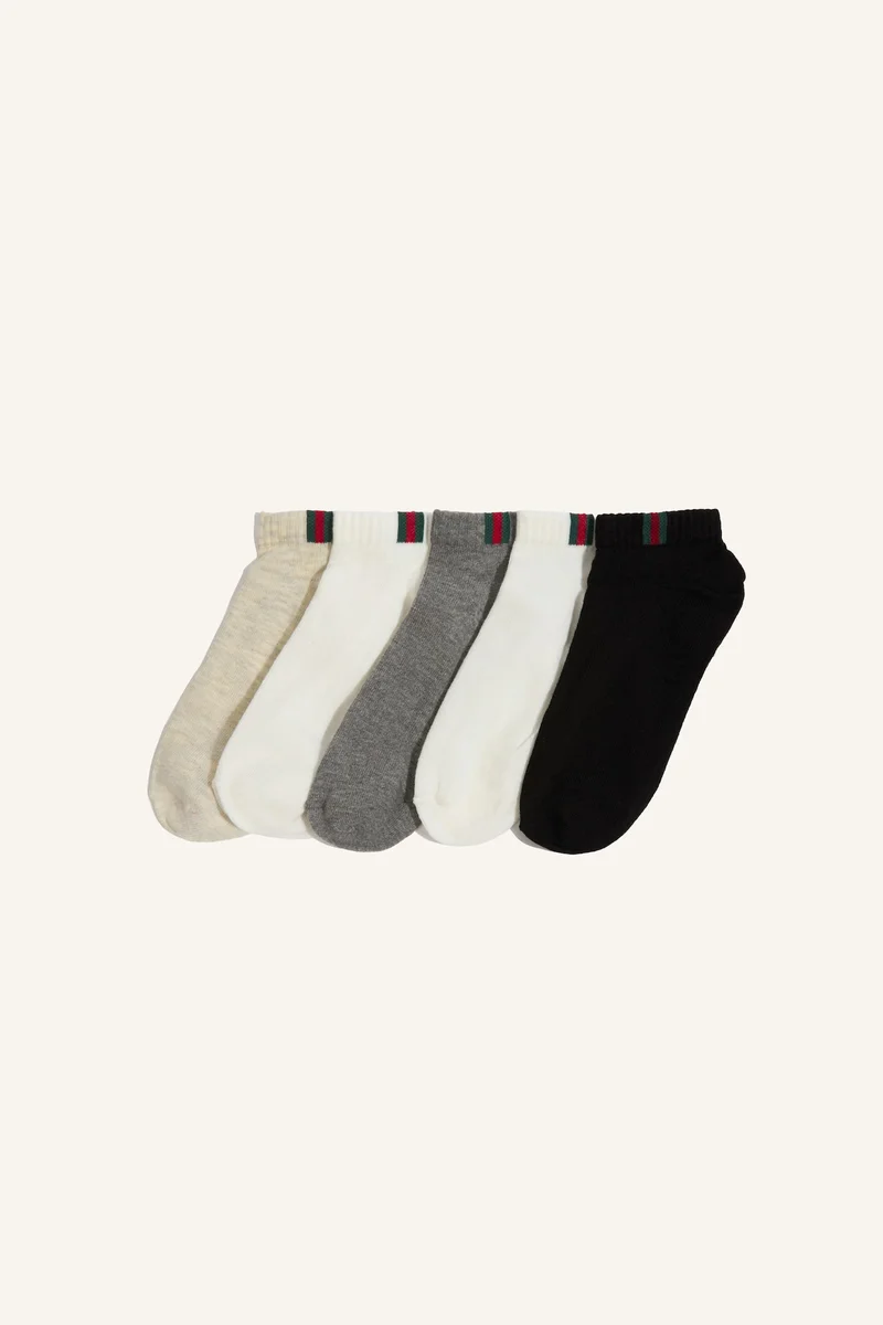 Defacto Boy Printed 5 Piece Short Socks