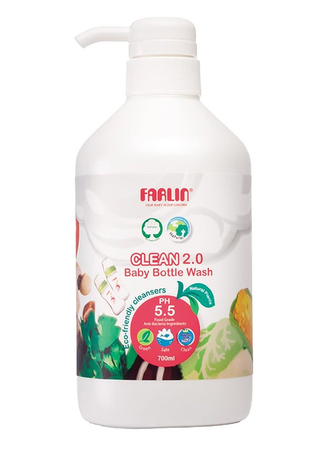 FARLIN Pack Of 2 Baby Bottle Wash 700Ml – Plant Based Natural, Safe & Non-Toxic With Neutral Ph Cleaner For Bottles, Pacifiers & Accessories  - Image 3