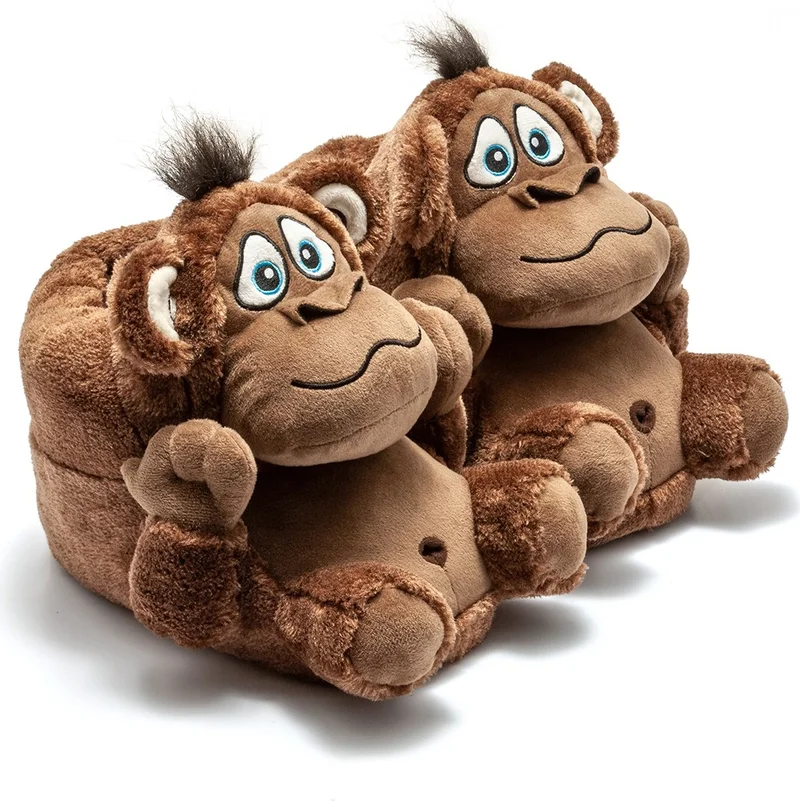 Twigy Unisex Animal Slippers - Monkey Home New Season Slippers Funny Monkey