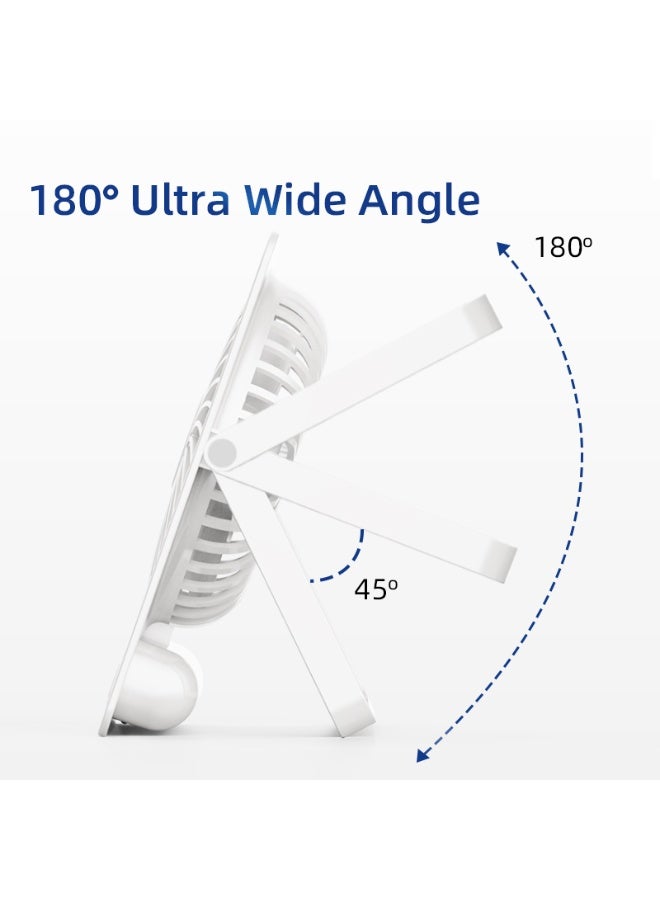 USB Desktop Fan, Ultra-thin Wall-mounted & Desktop Fan, 5 Speed Quiet Fan, Portable Adjustable Mini Digital Display Desktop Fan, 2000mAh Large Capacity. Suitable for Home, Office, Car Cooling, Summer Essential Gift. - Image 2