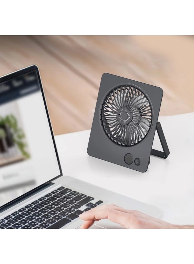 USB Desktop Fan, Ultra-thin Wall-mounted & Desktop Fan, 5 Speed Quiet Fan, Portable Adjustable Mini Digital Display Desktop Fan, 2000mAh Large Capacity. Suitable for Home, Office, Car Cooling, Summer Essential Gift. - Image 5