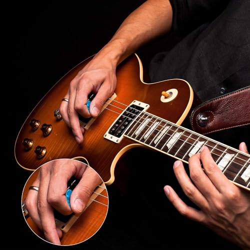 Mustang Stylish Colorful Celluloid Guitar Plectrums for Acoustic Guitar Electric Guitar PACK 20 PICKS AND 2 PICK HOLDER - Image 4