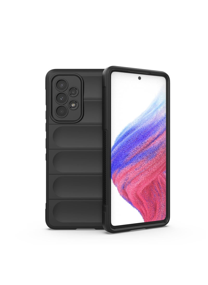 ماركة غير محددة - جراب موبايل ماجيك شيلد  سيليكون مضاد للصدمات وحمايه للكاميرا متوافق  Samsung Galaxy A53  (اسود) - Image 1