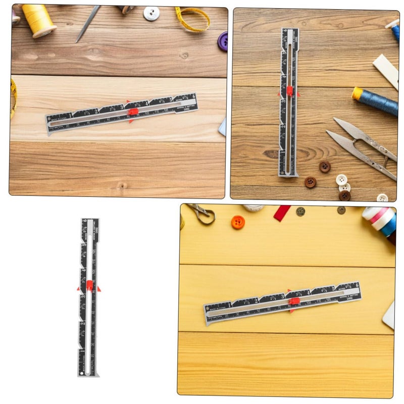 8Pcs Sliding Sewing Gauge Ruler For Quilting Fabric Stitching Knitting Craft DIY Red - Image 4