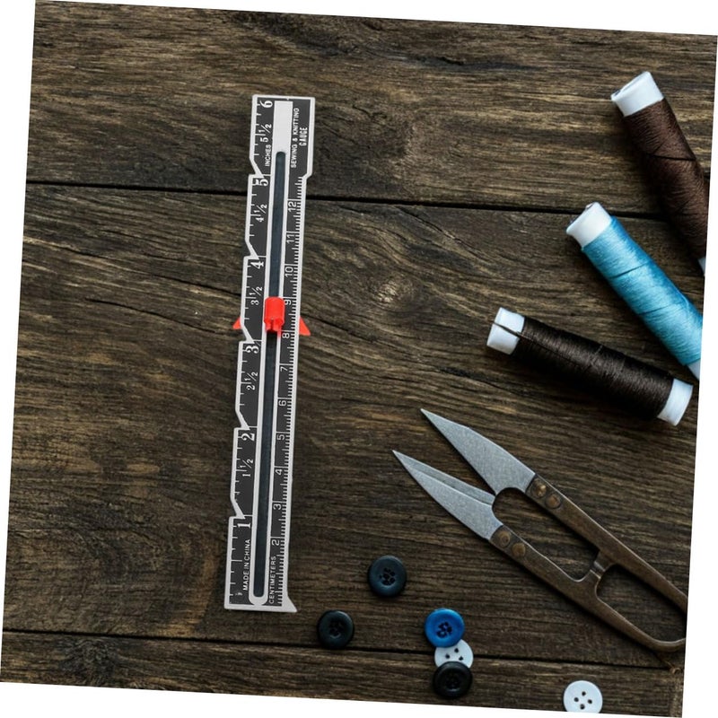 8Pcs Sliding Sewing Gauge Ruler For Quilting Fabric Stitching Knitting Craft DIY Red - Image 5