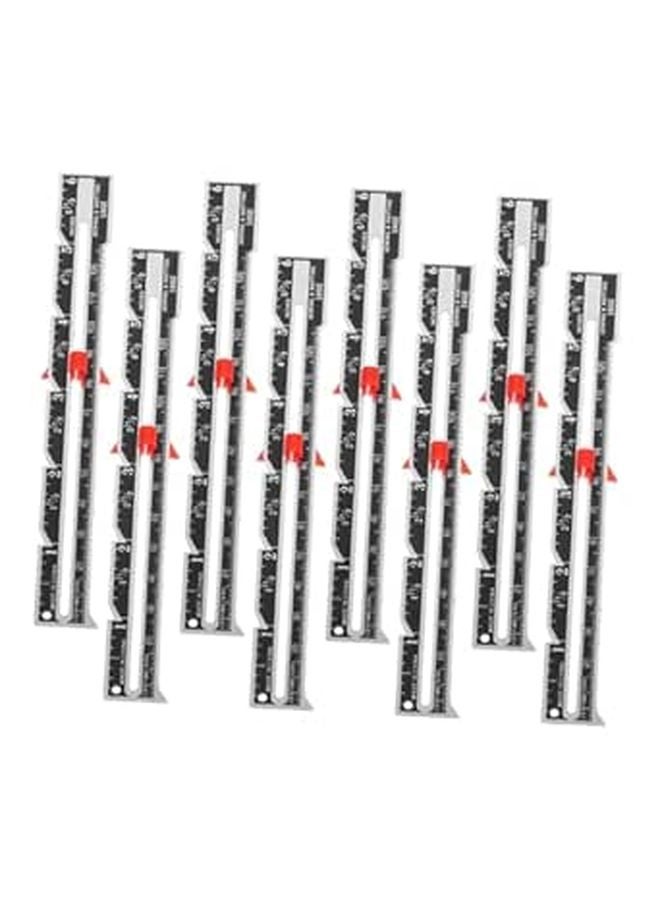 8Pcs Sliding Sewing Gauge Ruler For Quilting Fabric Stitching Knitting Craft DIY Red - Image 1