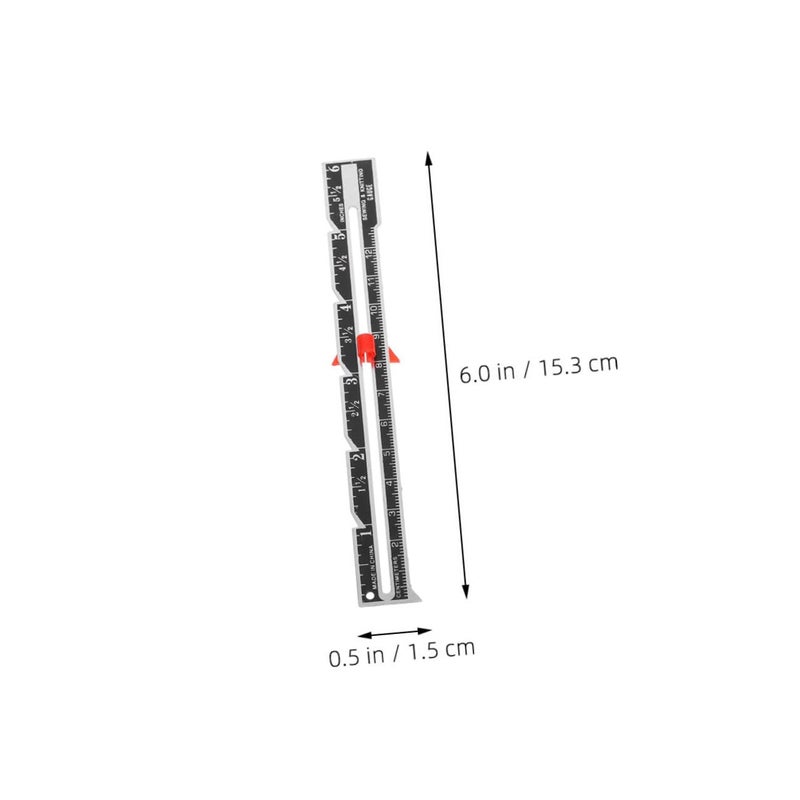 8Pcs Sliding Sewing Gauge Ruler For Quilting Fabric Stitching Knitting Craft DIY Red - Image 3