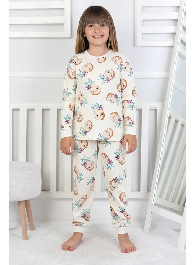 zuzunga Cute Pineapple Pattern Girls' Pajama Set