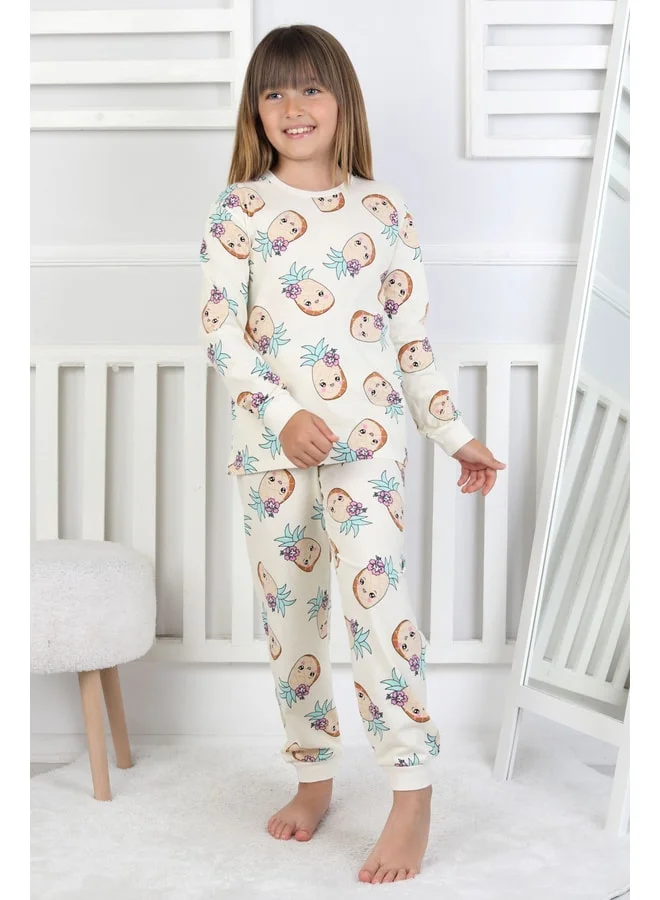 zuzunga Cute Pineapple Pattern Girls' Pajama Set