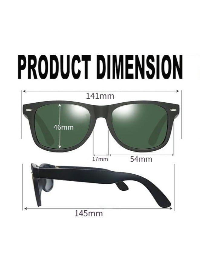 Foldable Sunglasse with Bag Women and Men Square Folding Easy Carry Foldable Shades UV400 Protection Lens Sun Protection Sunglasses Suitable for Summer Outdoor Beach Travel Camping Black