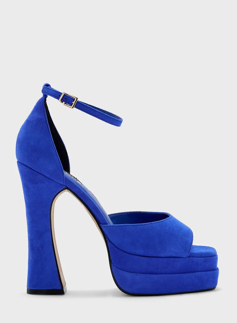 Dune LONDON Mega High Heel Peep Toe Pumps