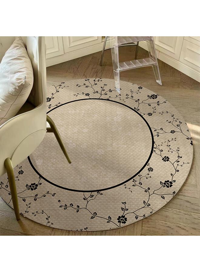 Bluejw French Ink Search Series Living Room Carpet Light Luxury Cashmere Round Carpet Dirt-Resistant Easy-to-take-care Bedroom Bedside Carpet Present - Image 2