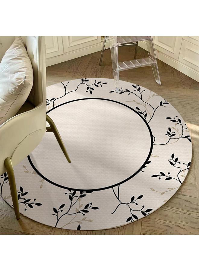 Bluejw French Ink Search Series Living Room Carpet Light Luxury Cashmere Round Carpet Dirt-Resistant Easy-to-take-care Bedroom Bedside Carpet Present - Image 4