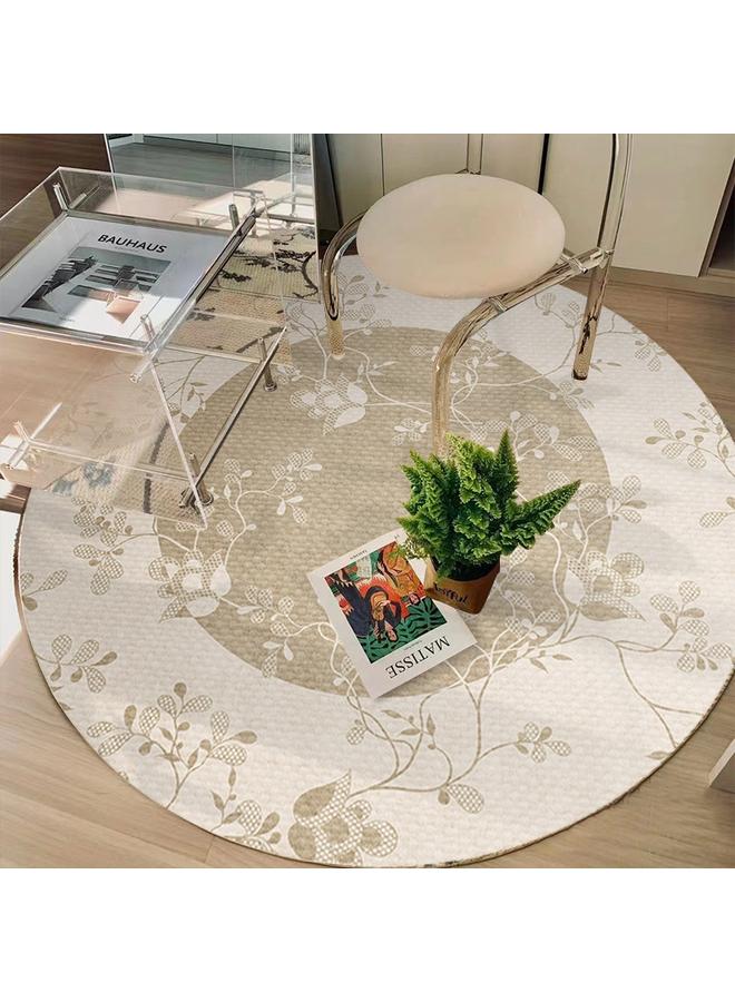 Bluejw French Ink Search Series Living Room Carpet Light Luxury Cashmere Round Carpet Dirt-Resistant Easy-to-take-care Bedroom Bedside Carpet Present - Image 1