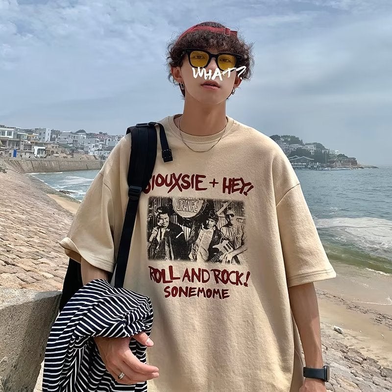 Vintage Oversize Tee Summer Streetwear White  - Image 2