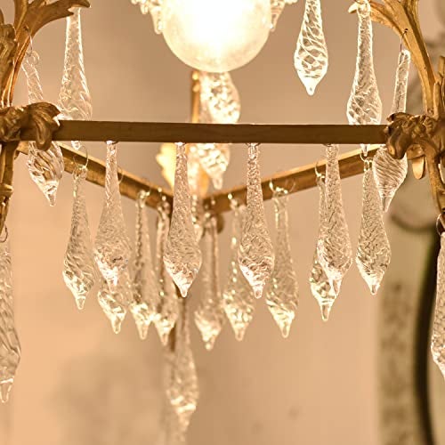 Indian-Shelf 10 Strand-10 Crystal Drop and 100 Beads Clear Chandelier Replacement Glass Christmas Ornaments Hangings for Centerpieces Wedding Party Tree Garlands Decorations Crystal Prisms Suncatchers - Image 4