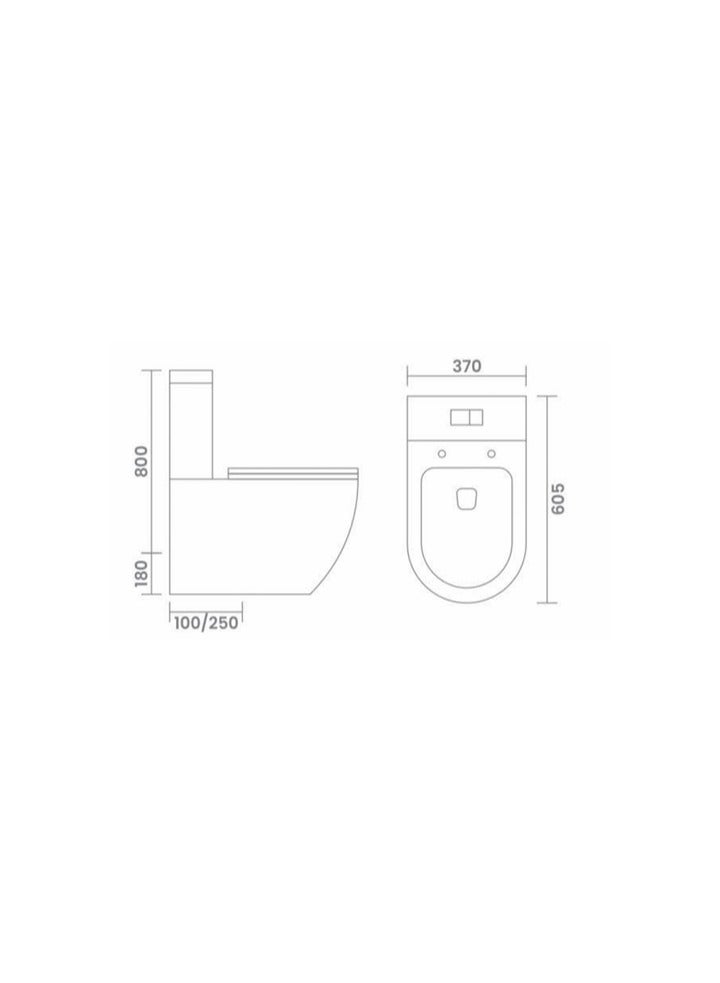 SONET 2060-Matt Black TWO PIECES WC S-TRAP - Image 2